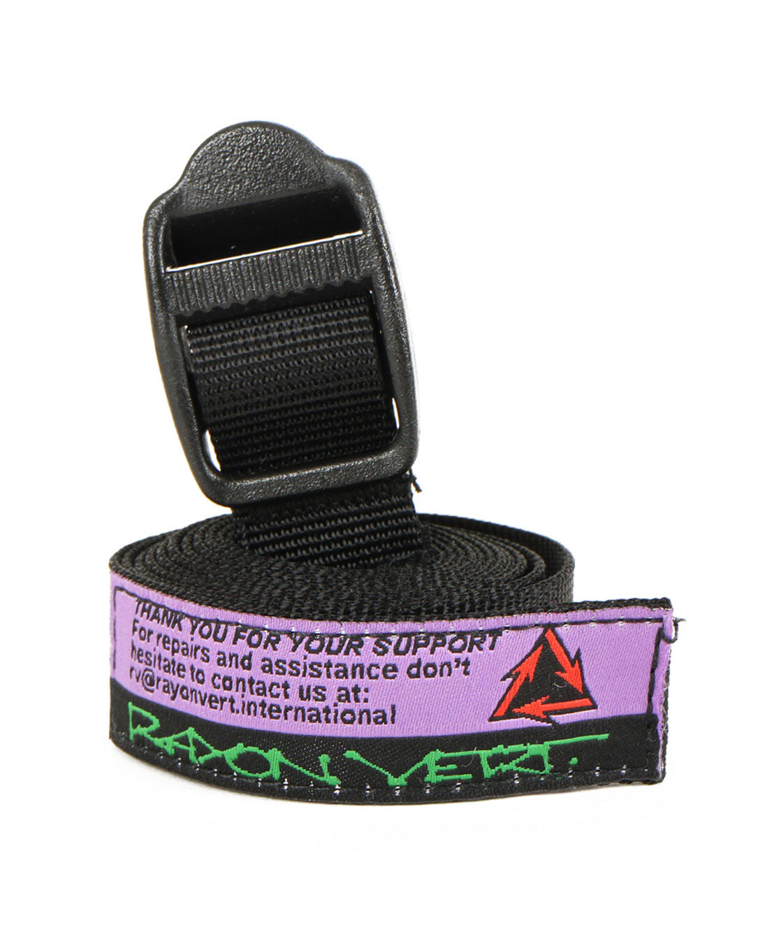 Ladderlock Rayon Belt	golgotha black