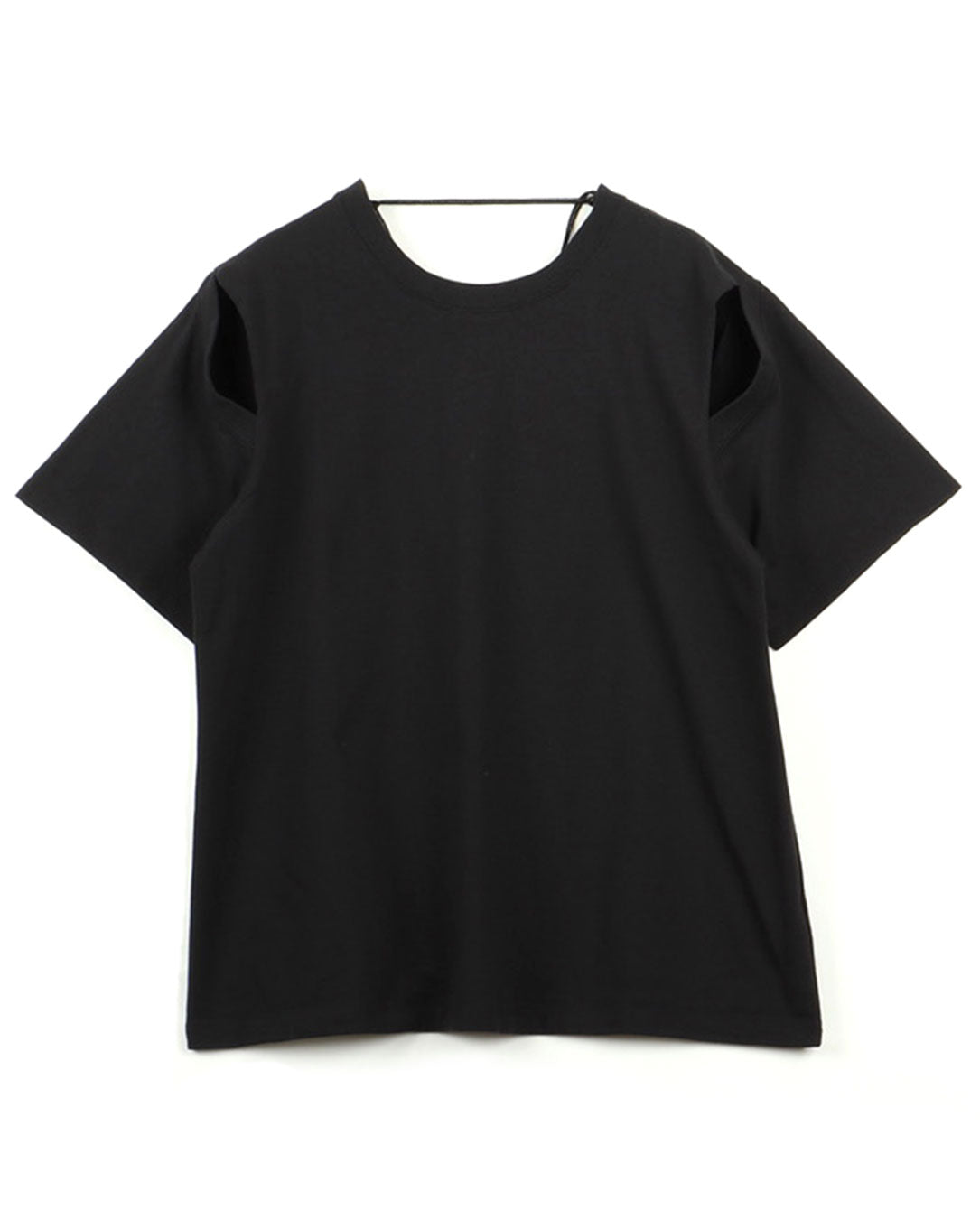 Cotton Jersey Semicricle T-shirt black