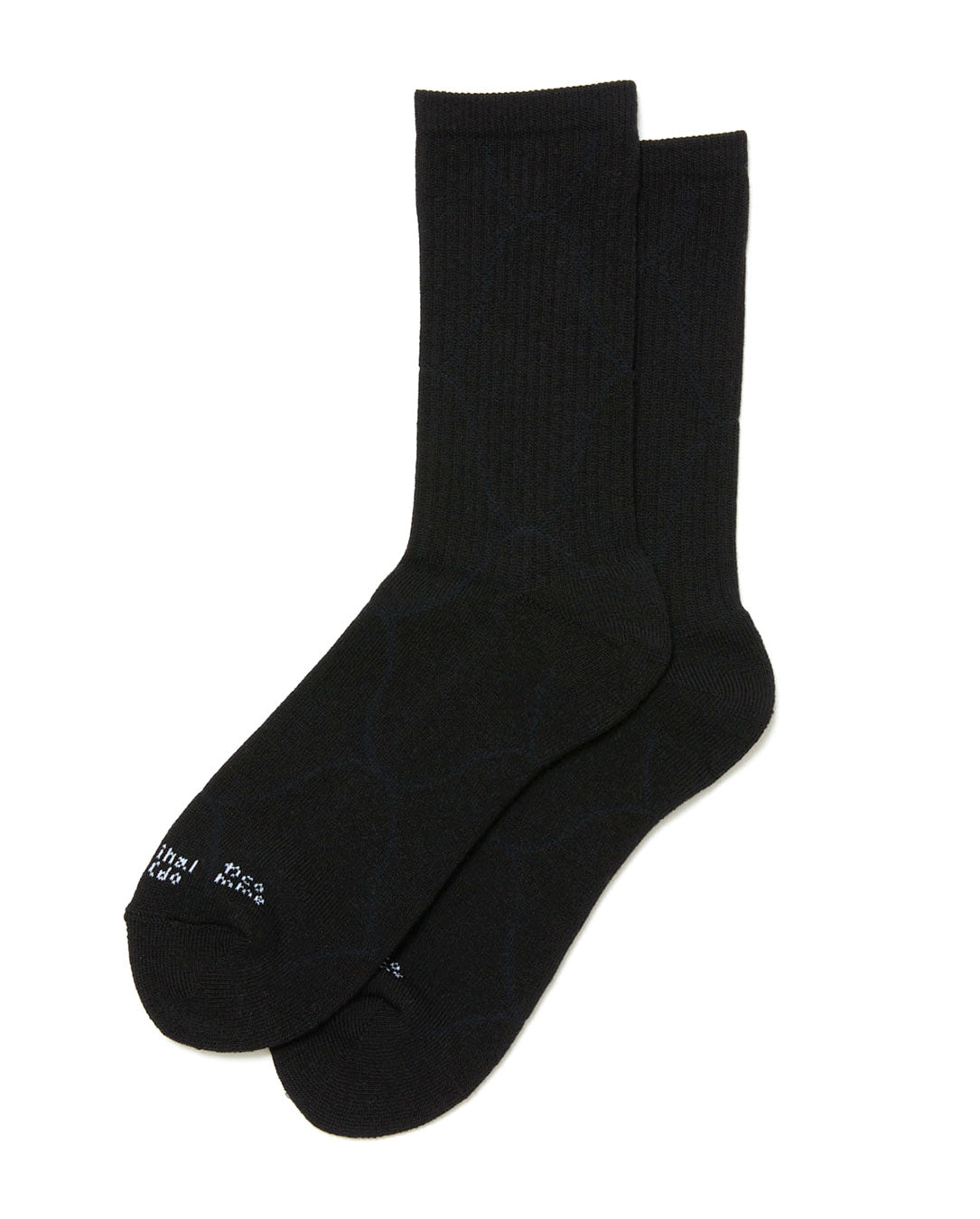Jacquard Solid Socks black