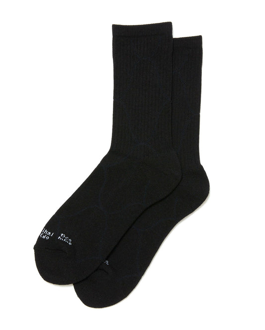 Jacquard Solid Socks black