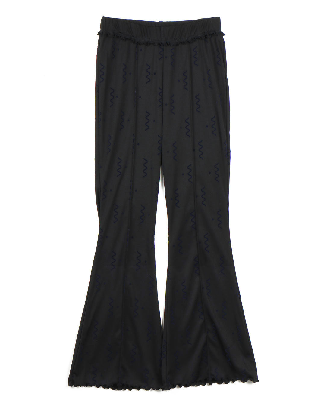 Flocky Print Pants black