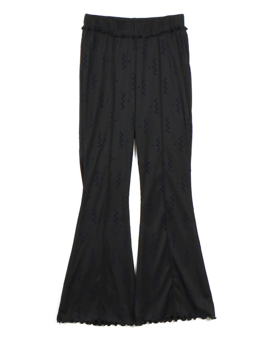 Flocky Print Pants black