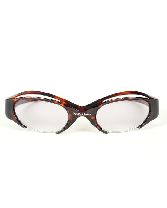 No Problemo x Le Specs Cyborg Sunglasses tortoiseshell-light-smoke-grad