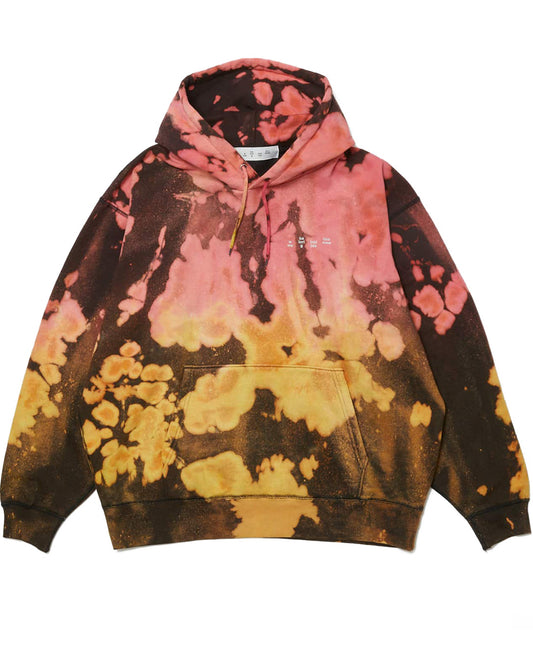 Logo Tie Dye Hoody by YUKIDYE black