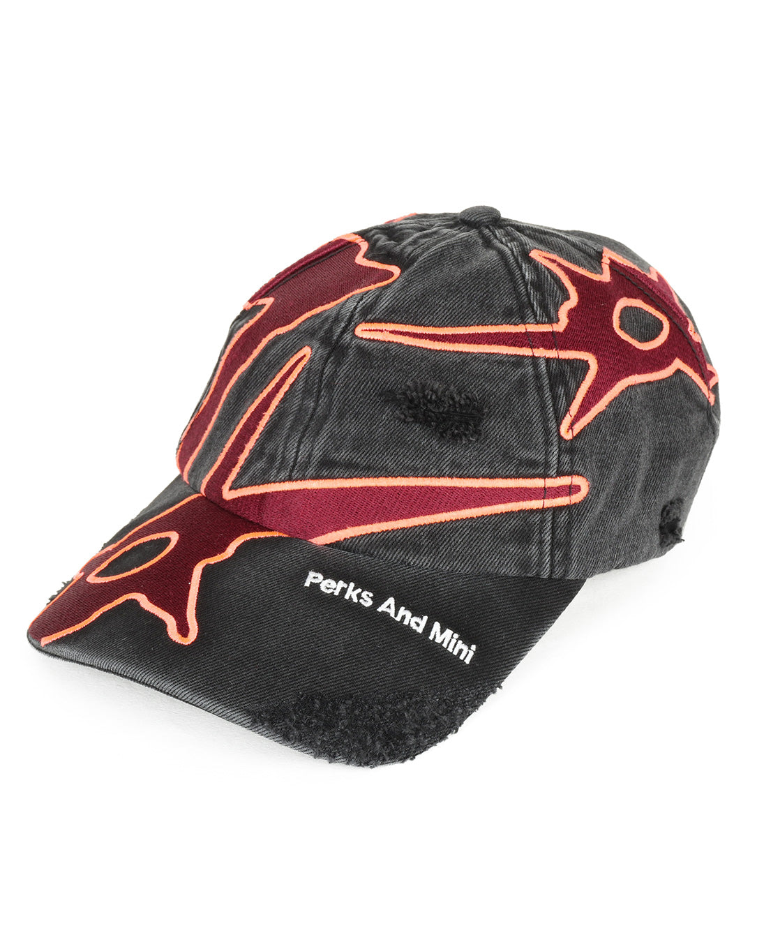 Seven Eight Baseball Cap black wash/deep red