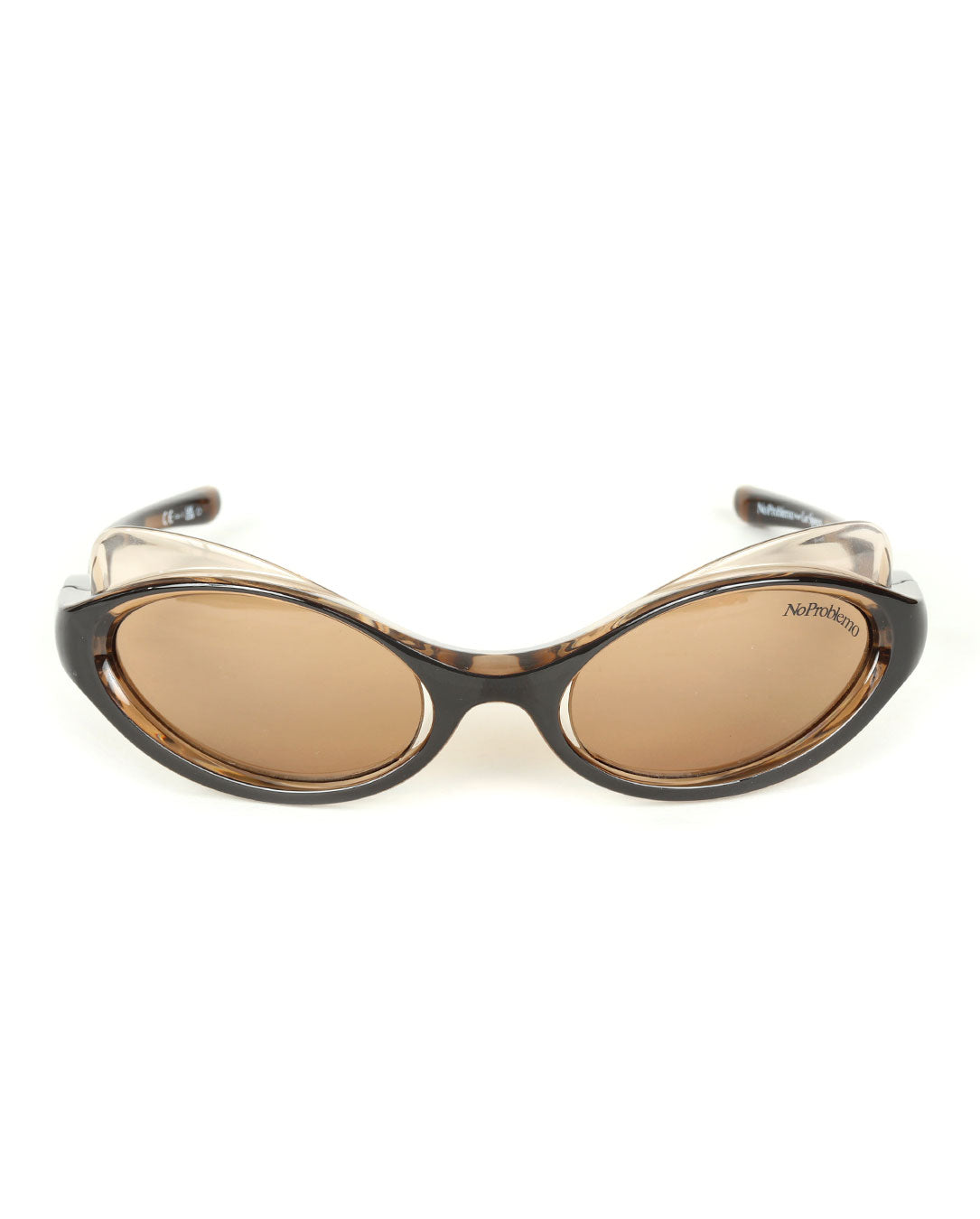 No Problemo x Le Specs Lyra Sunglasses tortoiseshell-dark-brown-mono