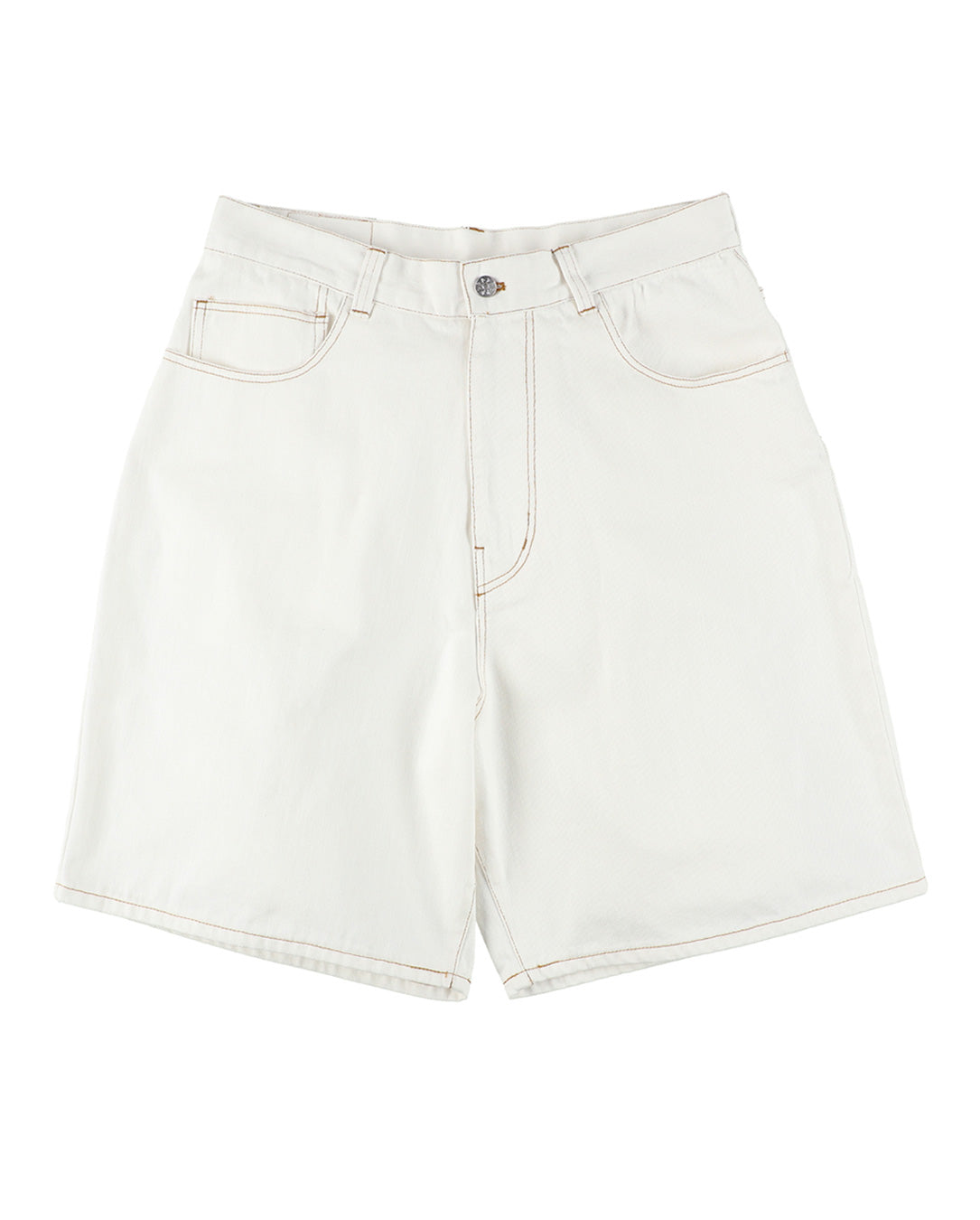 6 Pocket Denim Short Color white