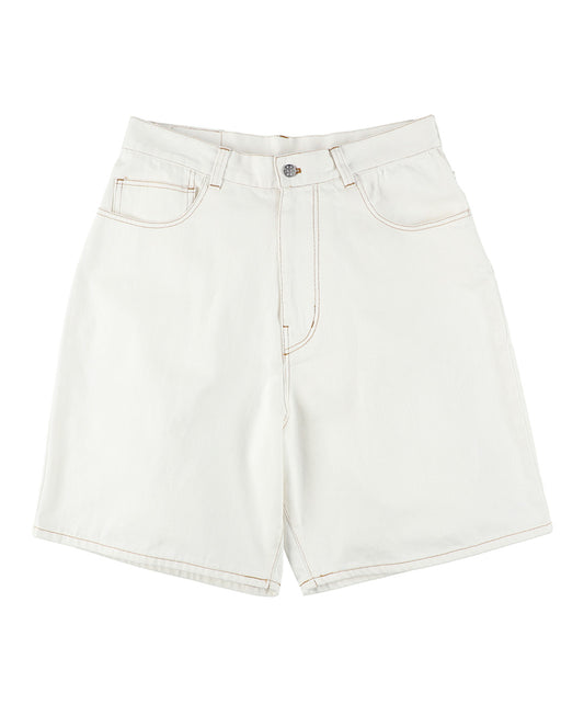 6 Pocket Denim Short Color white