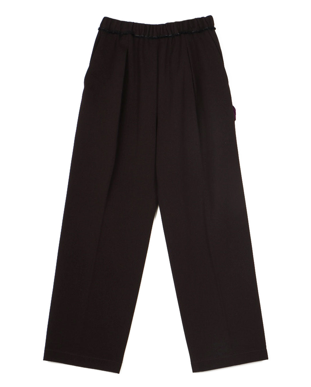 Wool Cotton Twill Pants brown