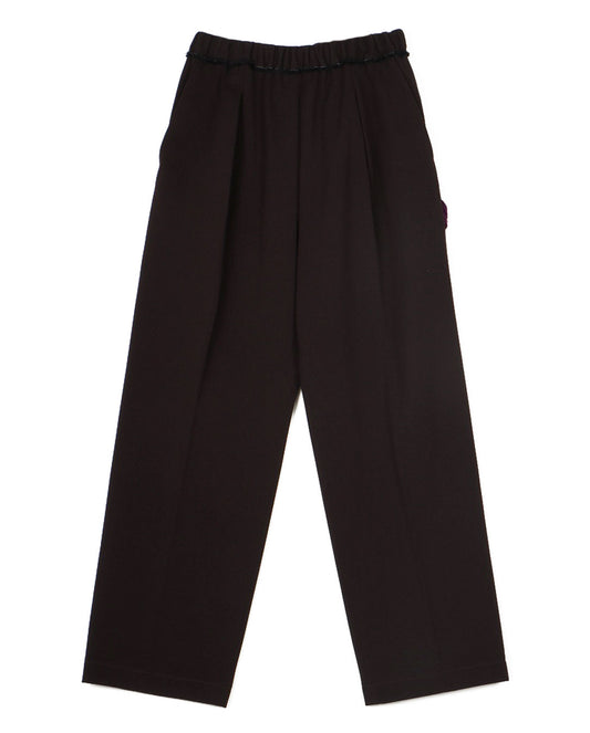 Wool Cotton Twill Pants brown