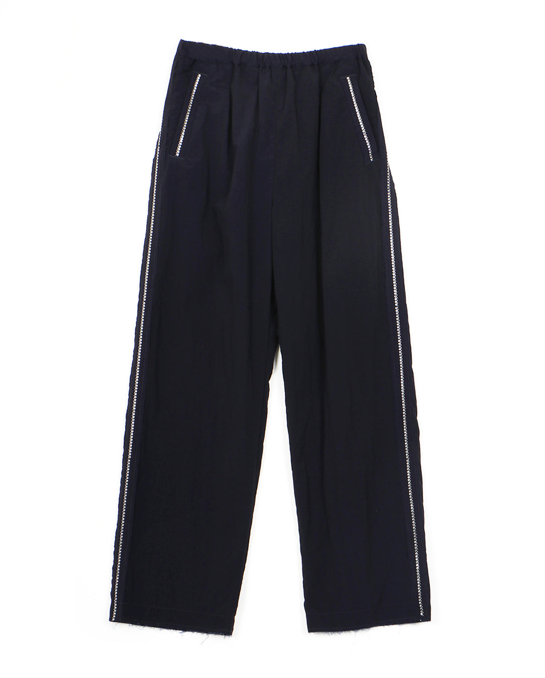 Hand Dyed Nylon Kimkoma Embroidery Pants navy