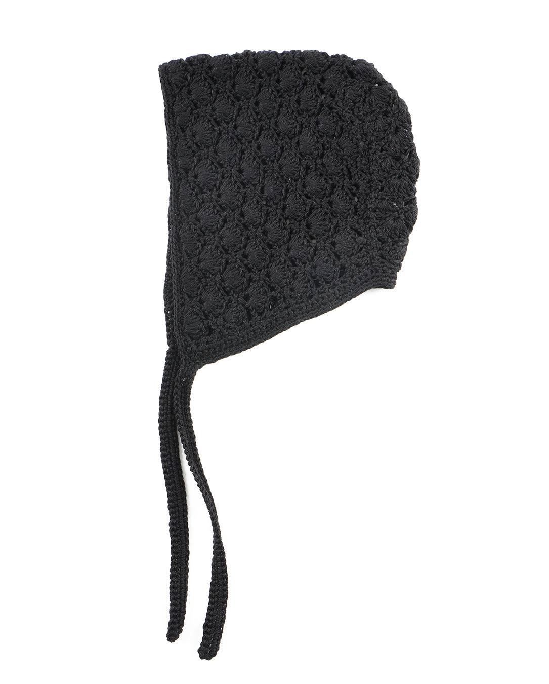 24226 Crocheted Bonnet black