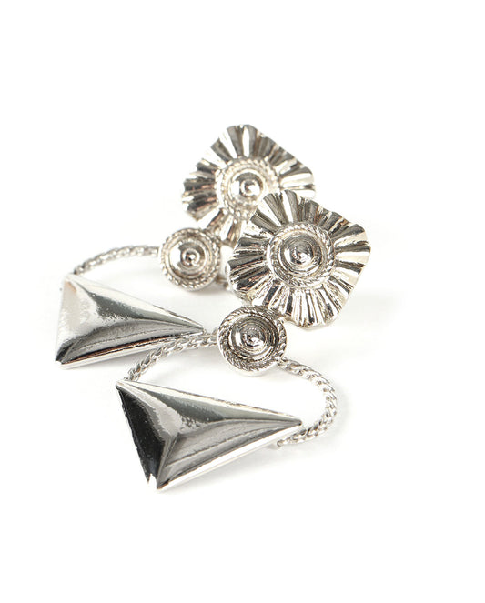 Triangle Pierced Earrings silver