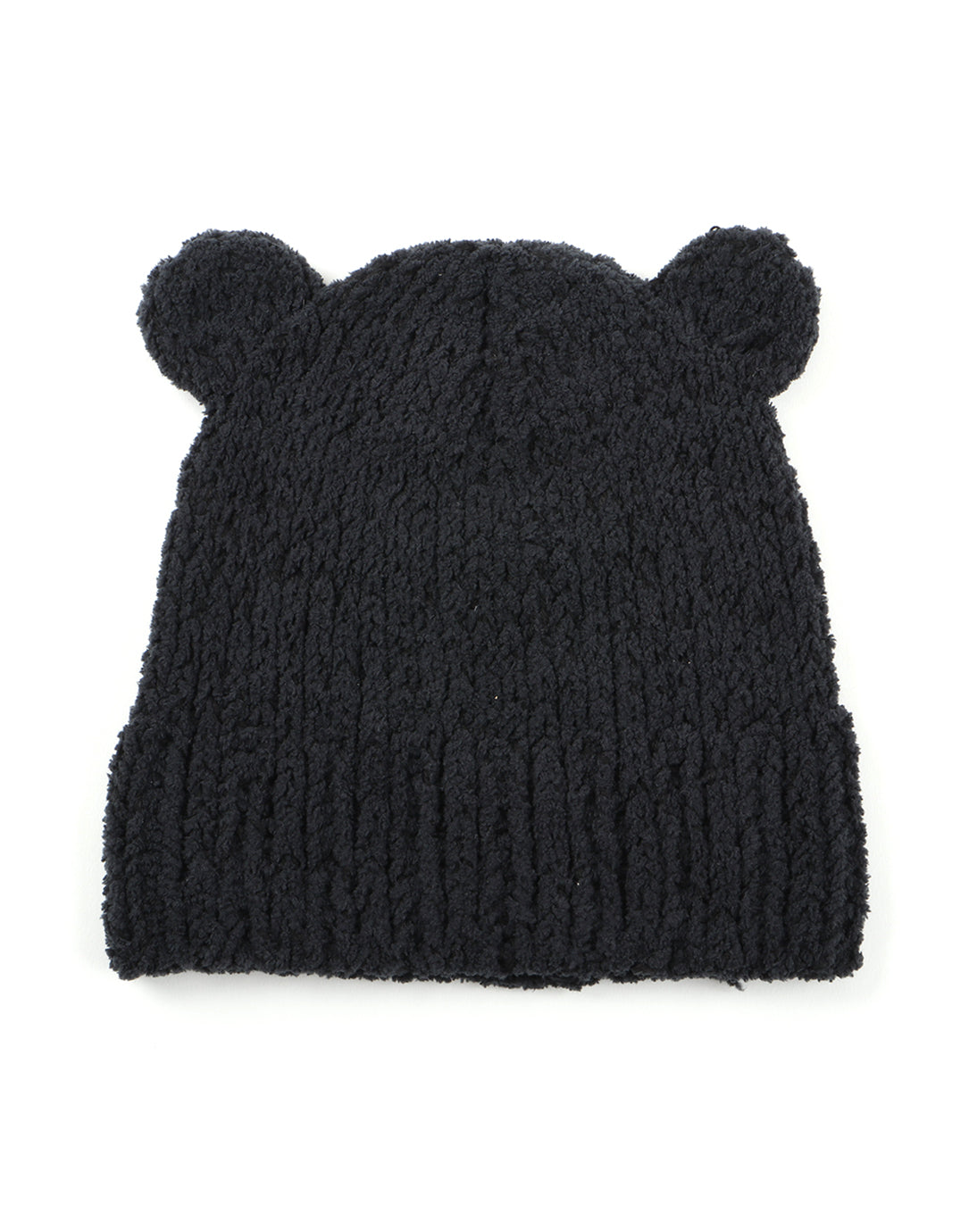 2466 Chenille Hand Made Beanie With Ears black