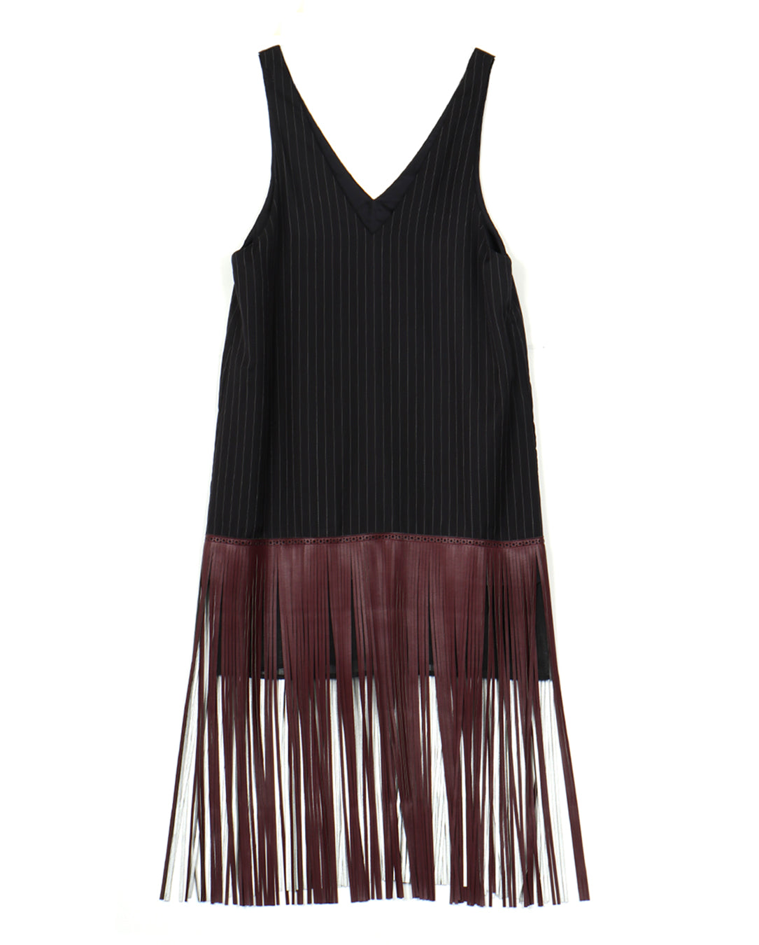 Cupra Stripe Fringe Dress navy