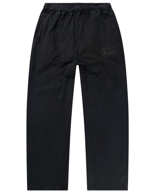 Premium Faded Temple Straight Sweatpant black