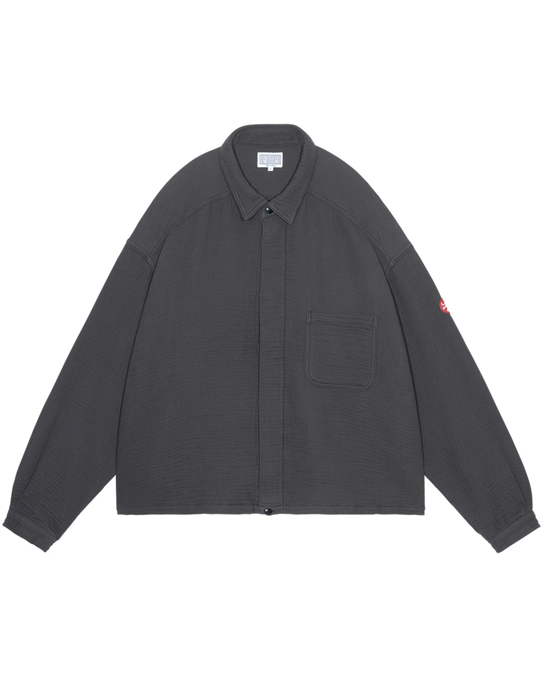 Cotton Gauze Short Shirt Jacket charcoal