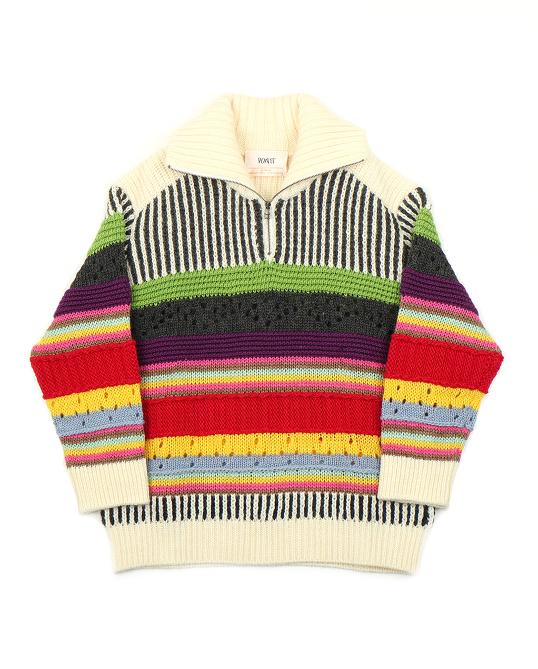 Mix Pattern Pullover Knit multi