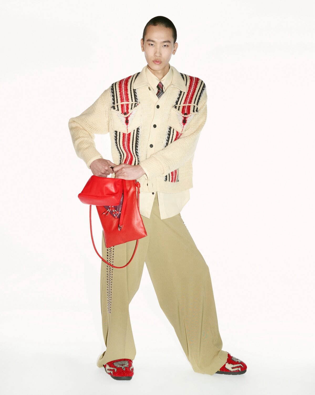 TOGA × SUBU Knit Slip-On red