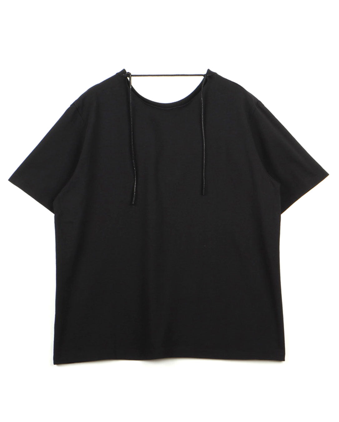 Cotton Jersey Semicricle T-shirt black