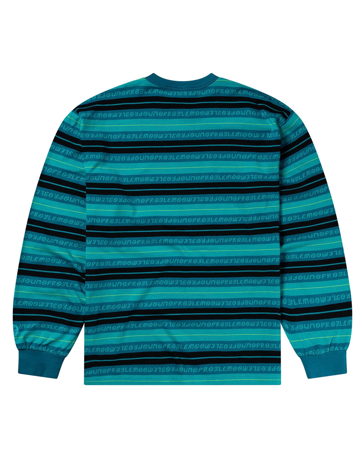 Jacquard Stripe LS Tee aqua