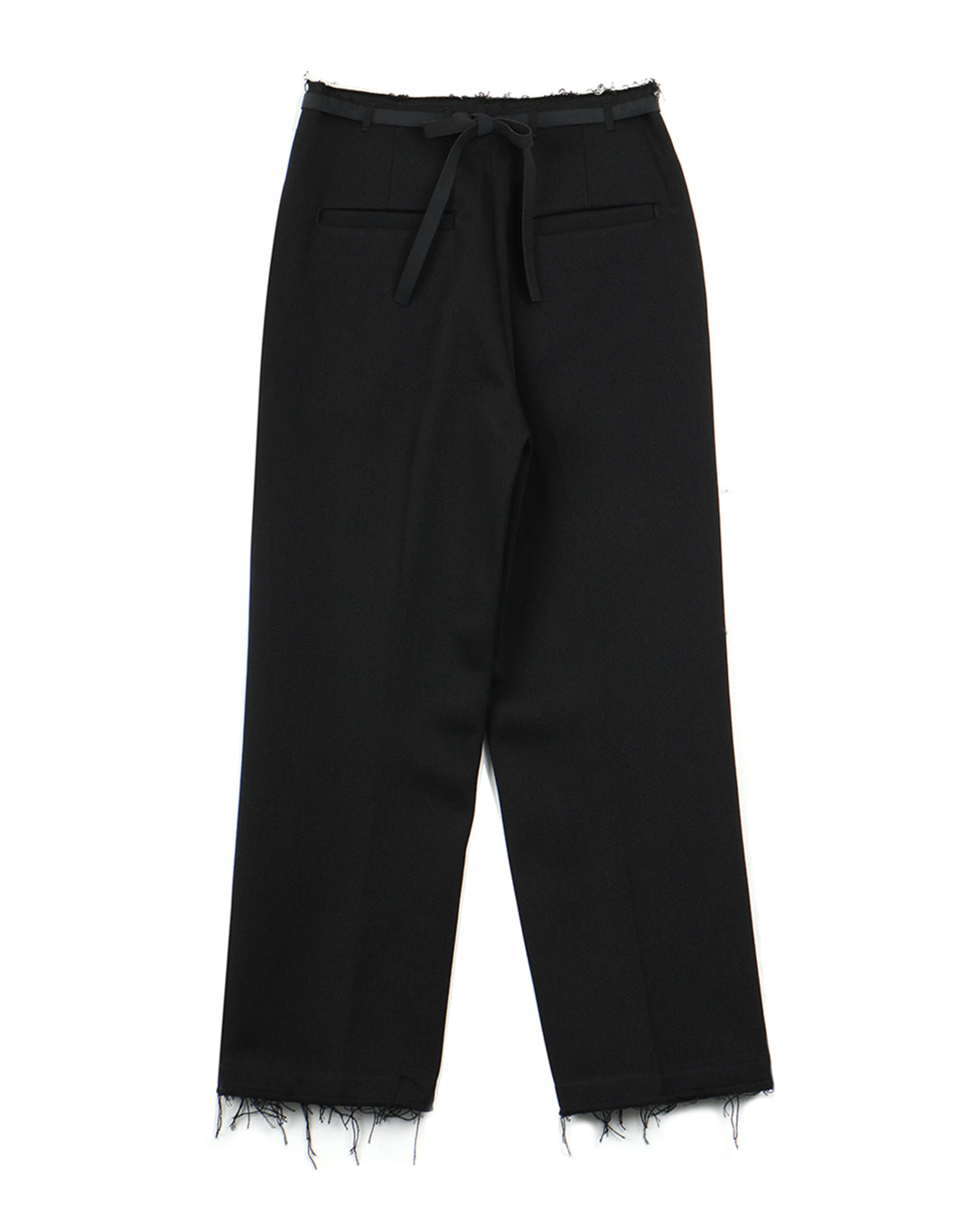 Wool Cotton Twill Pants black