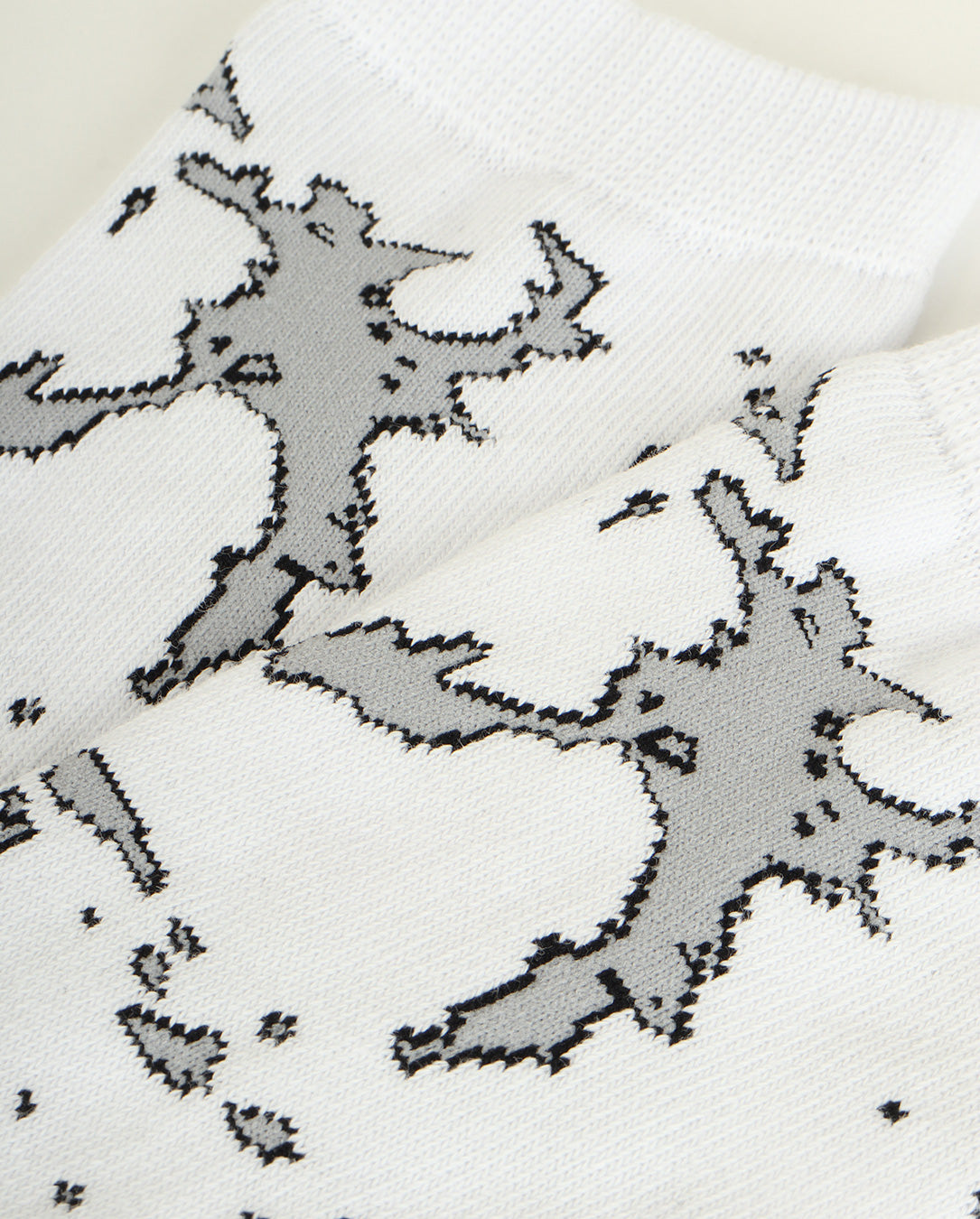 Jacquard Socks white