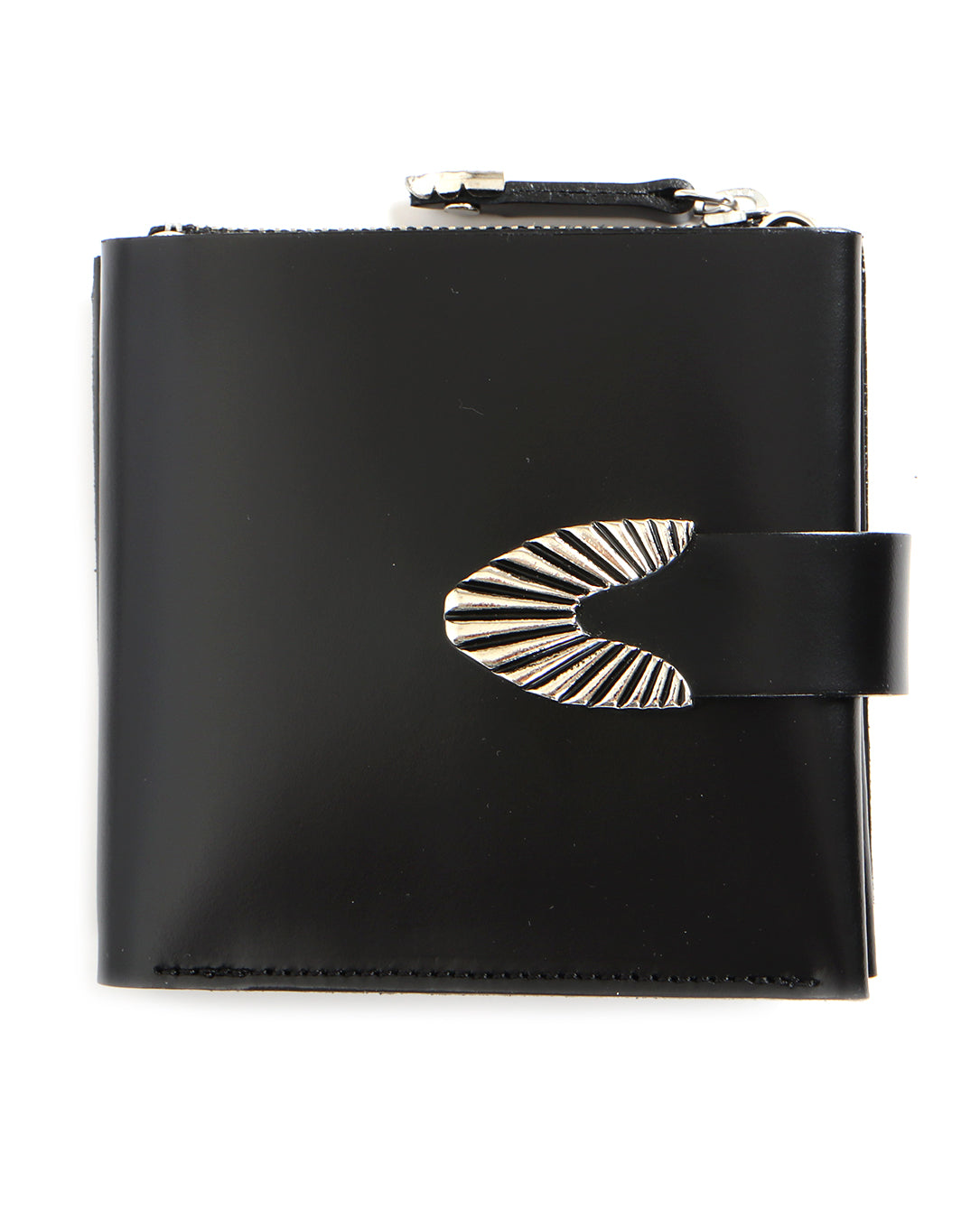 Leather Shoulder Wallet black