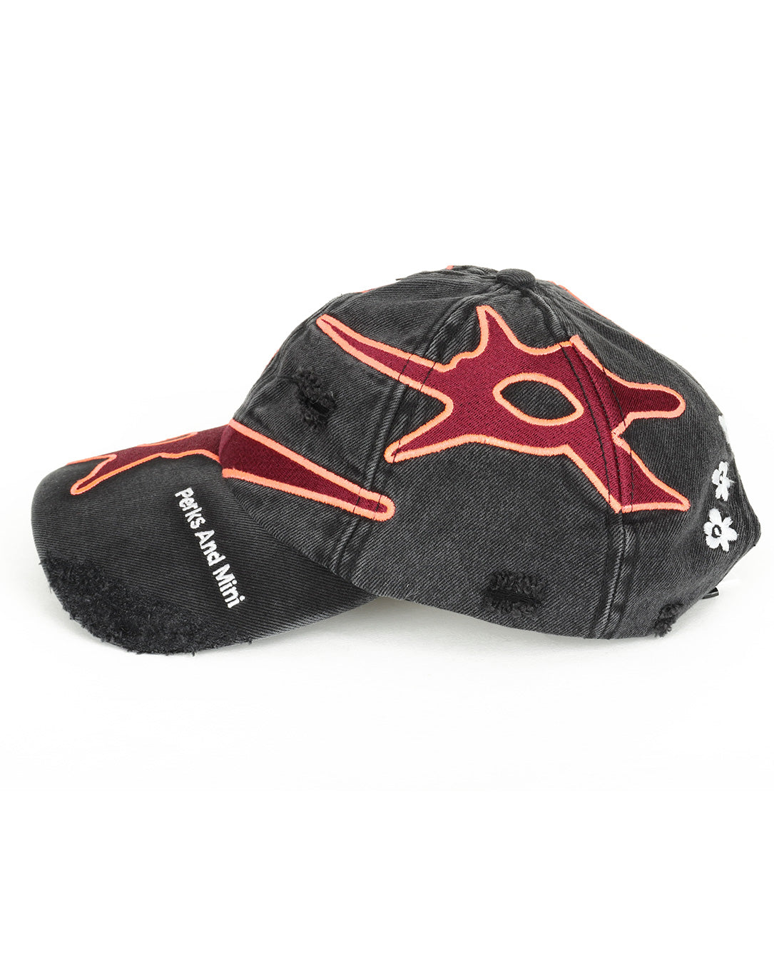 Seven Eight Baseball Cap black wash/deep red