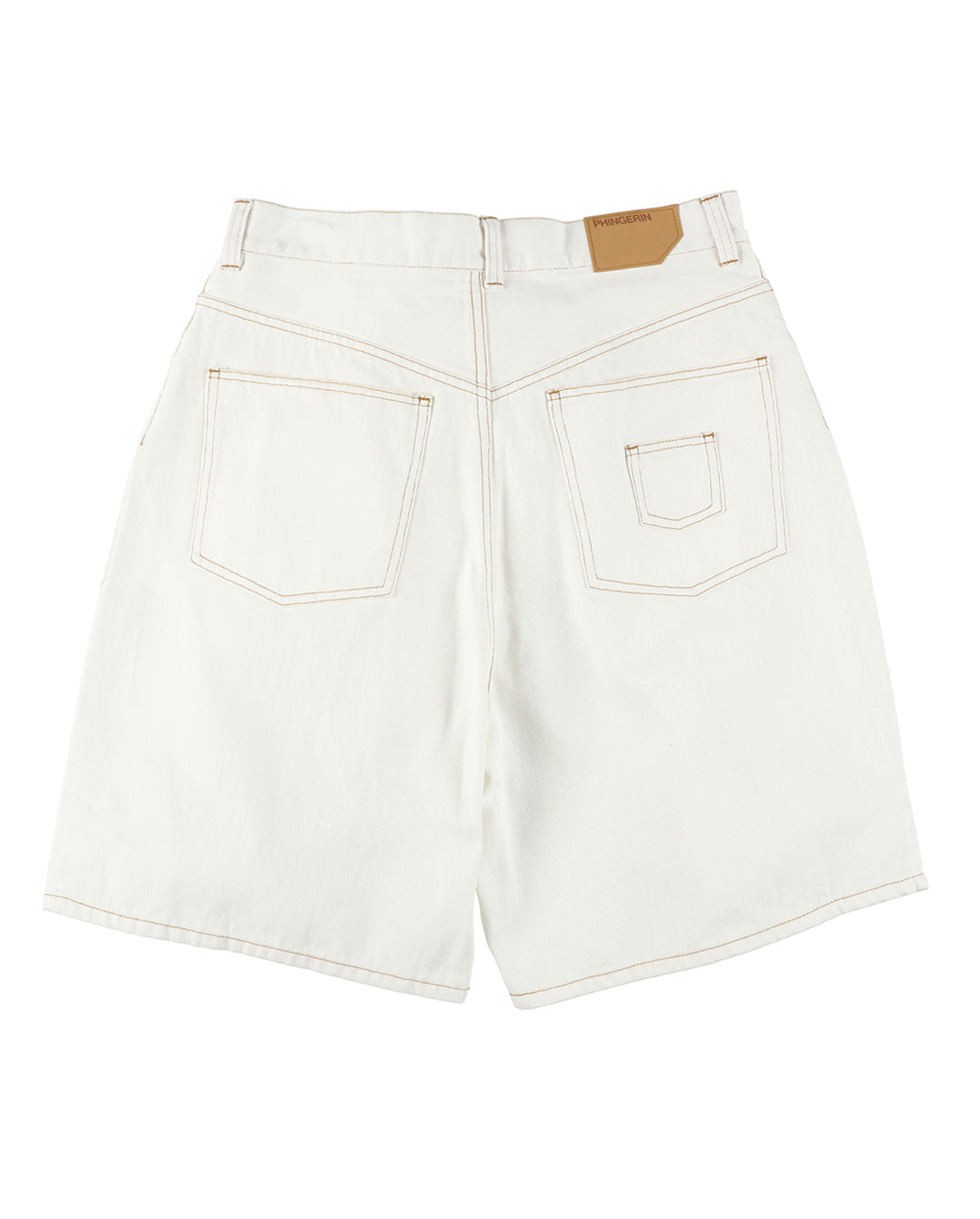 6 Pocket Denim Short Color white