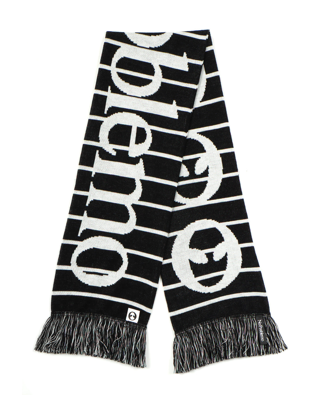 No Problemo Striped Scarf black