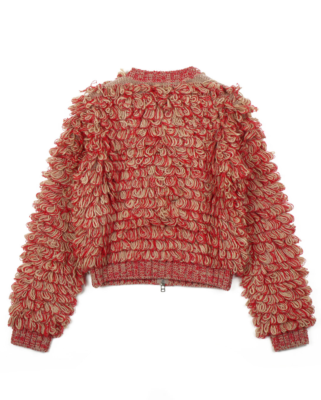 Mop Cardigan beige/red