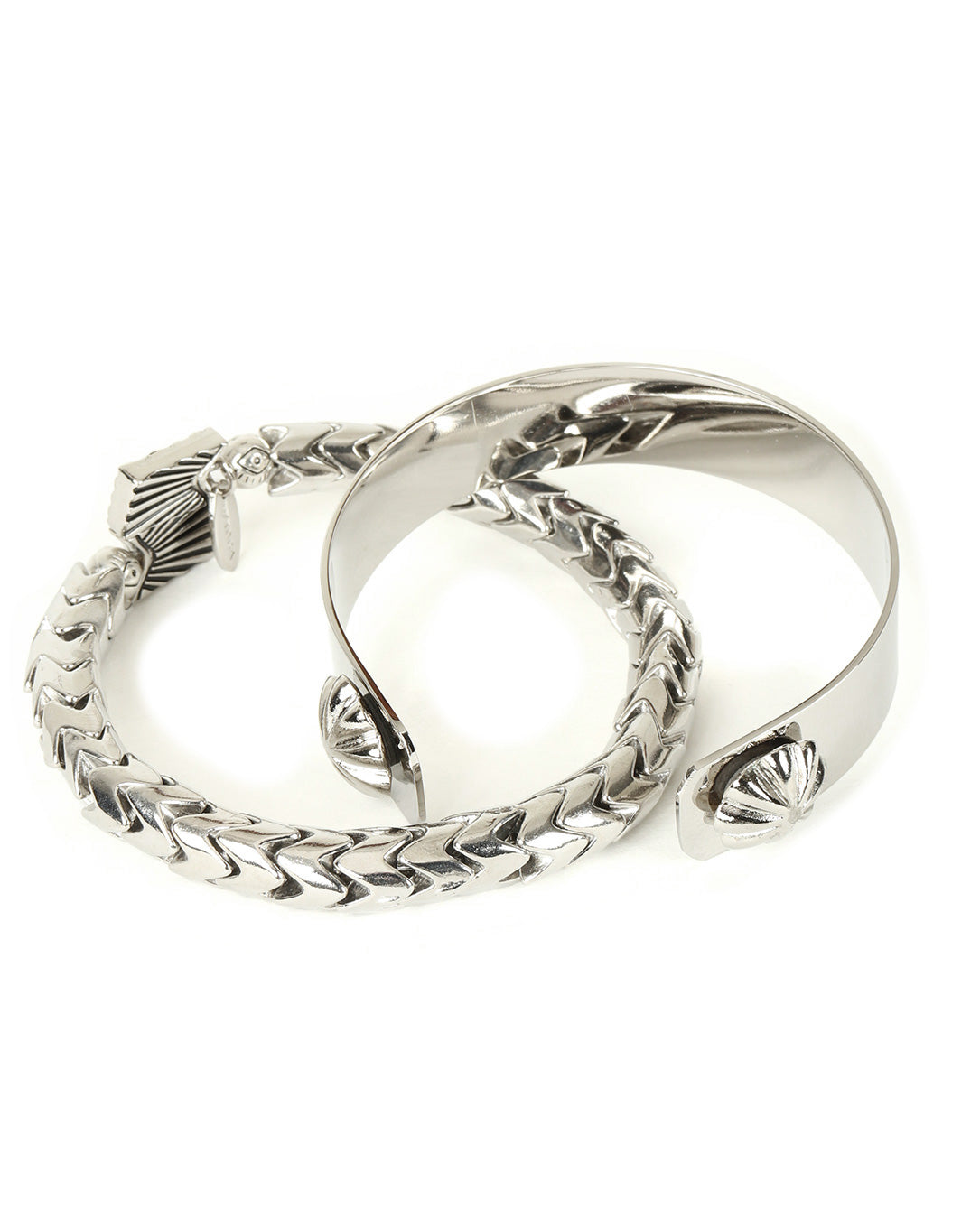 Metal Bangle Set silver