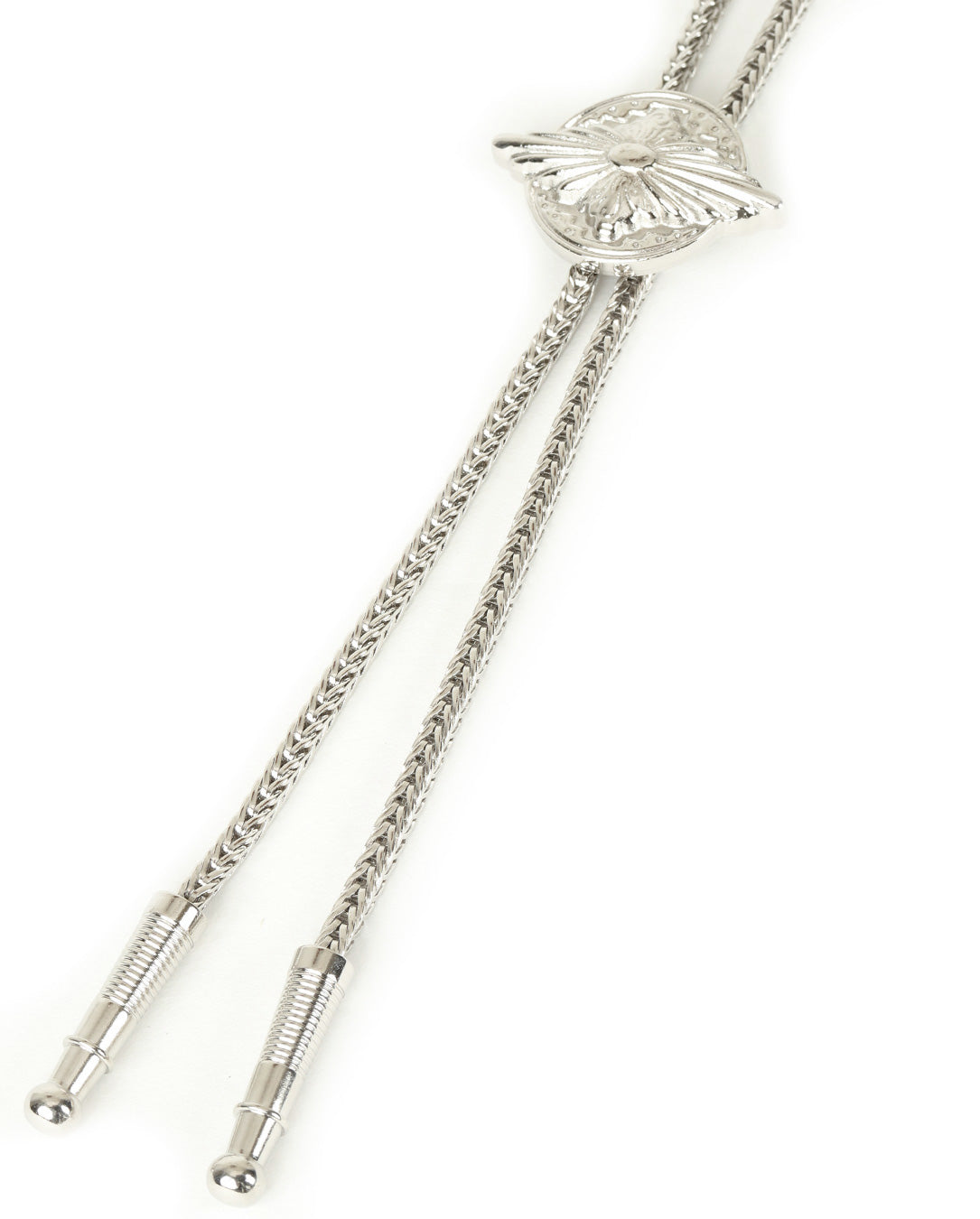 Metal Concho Loop Tie silver