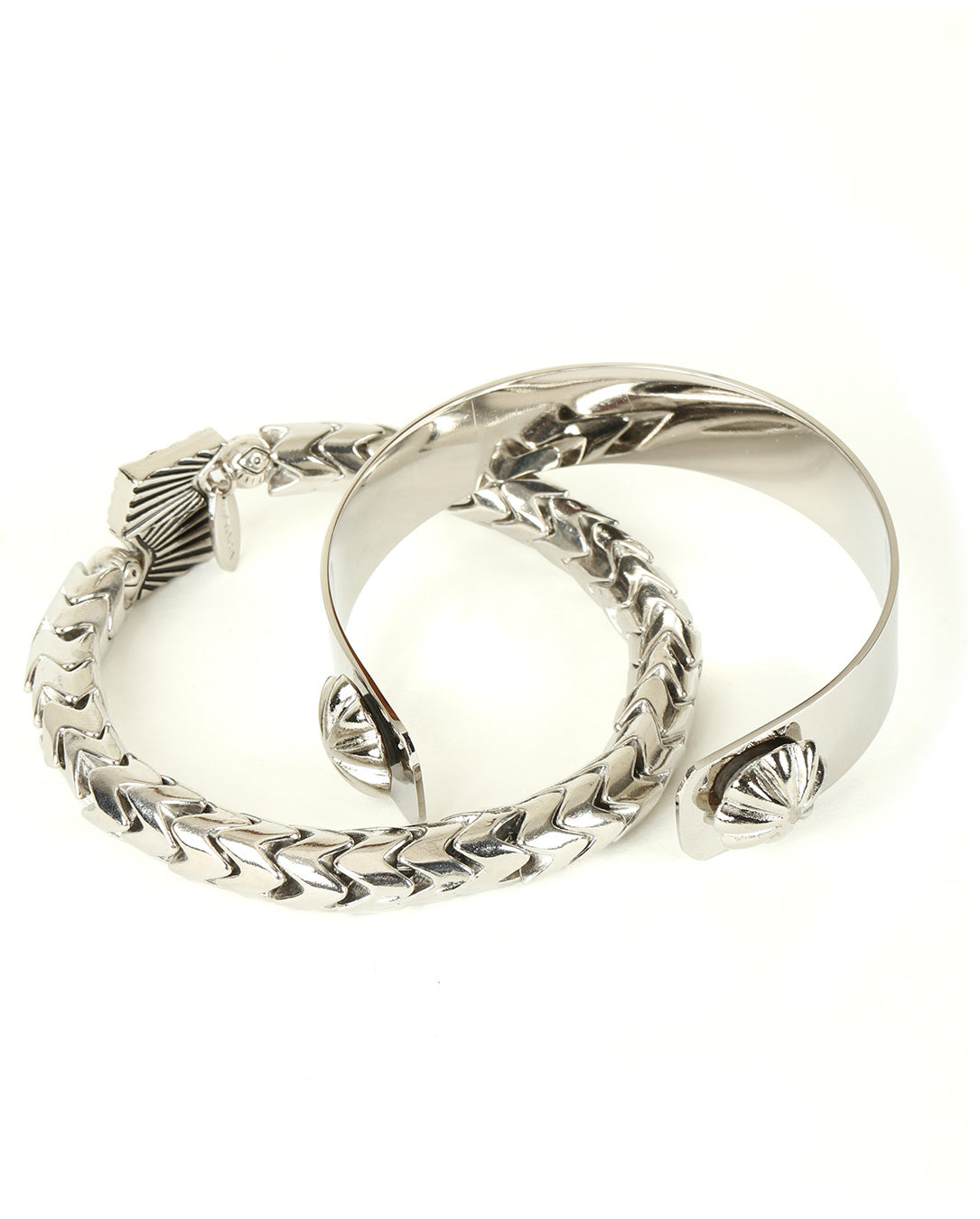 Metal Bangle Set silver