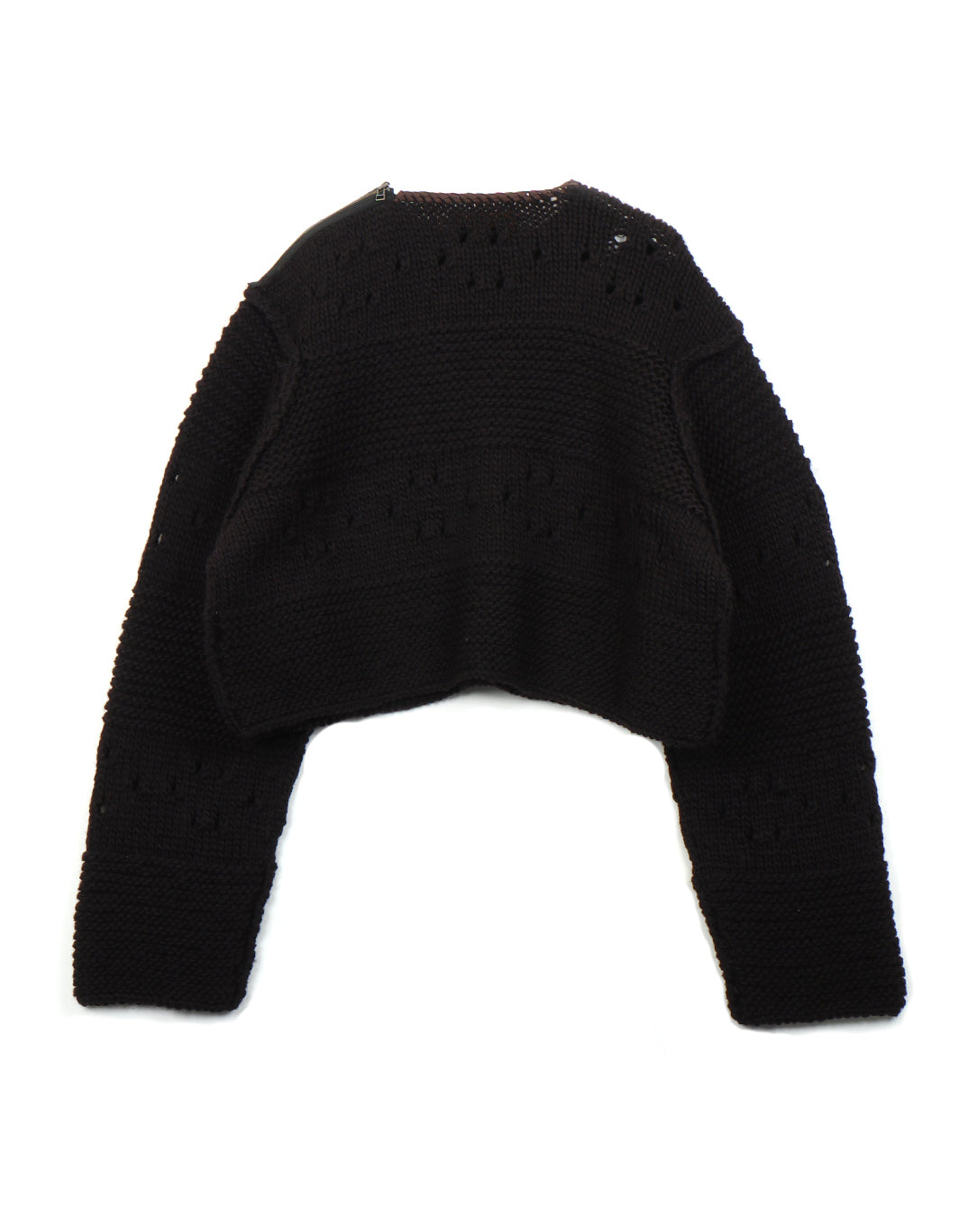 Plain Border Hand Knit black