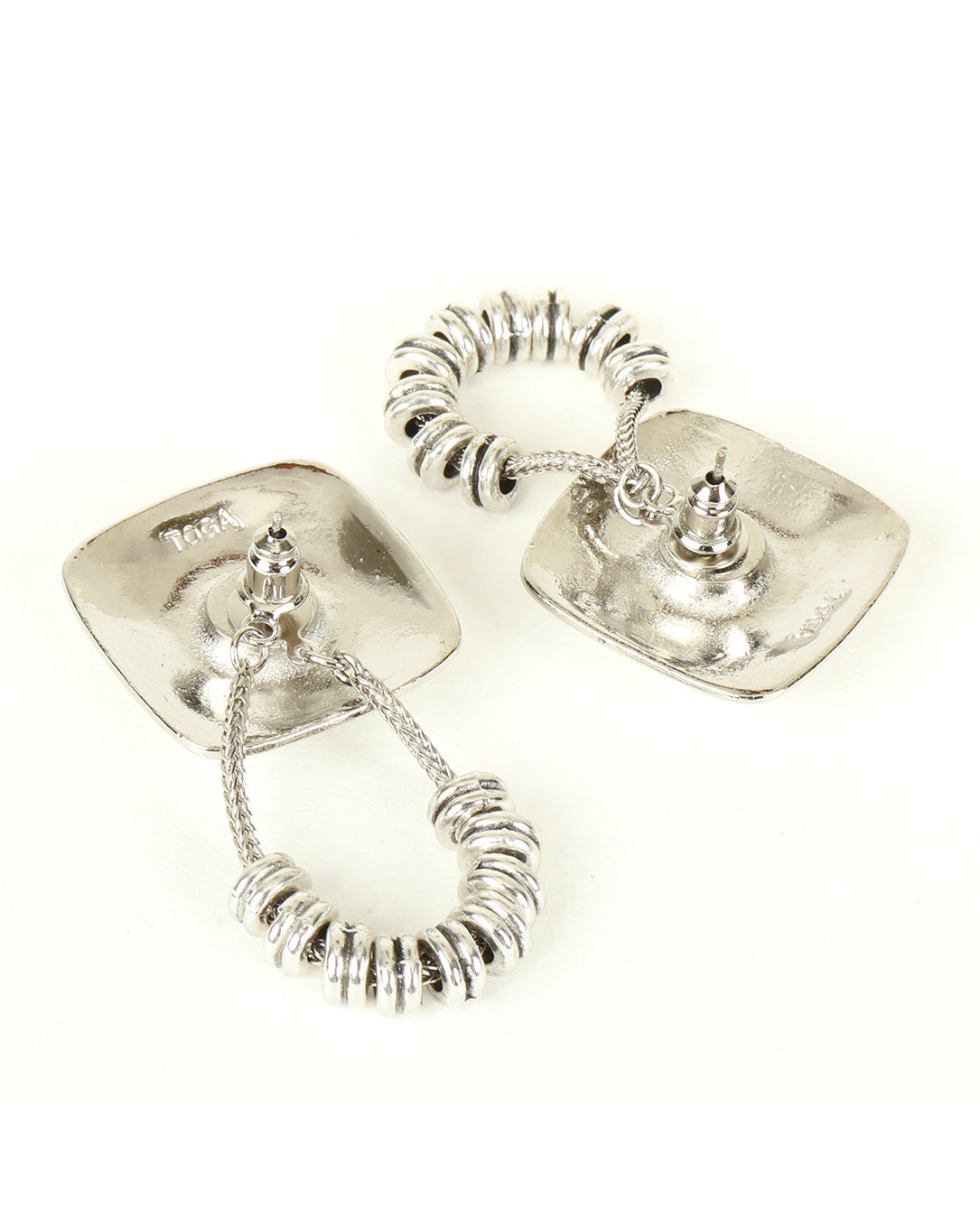 Stone Beads Pierced Earrings green