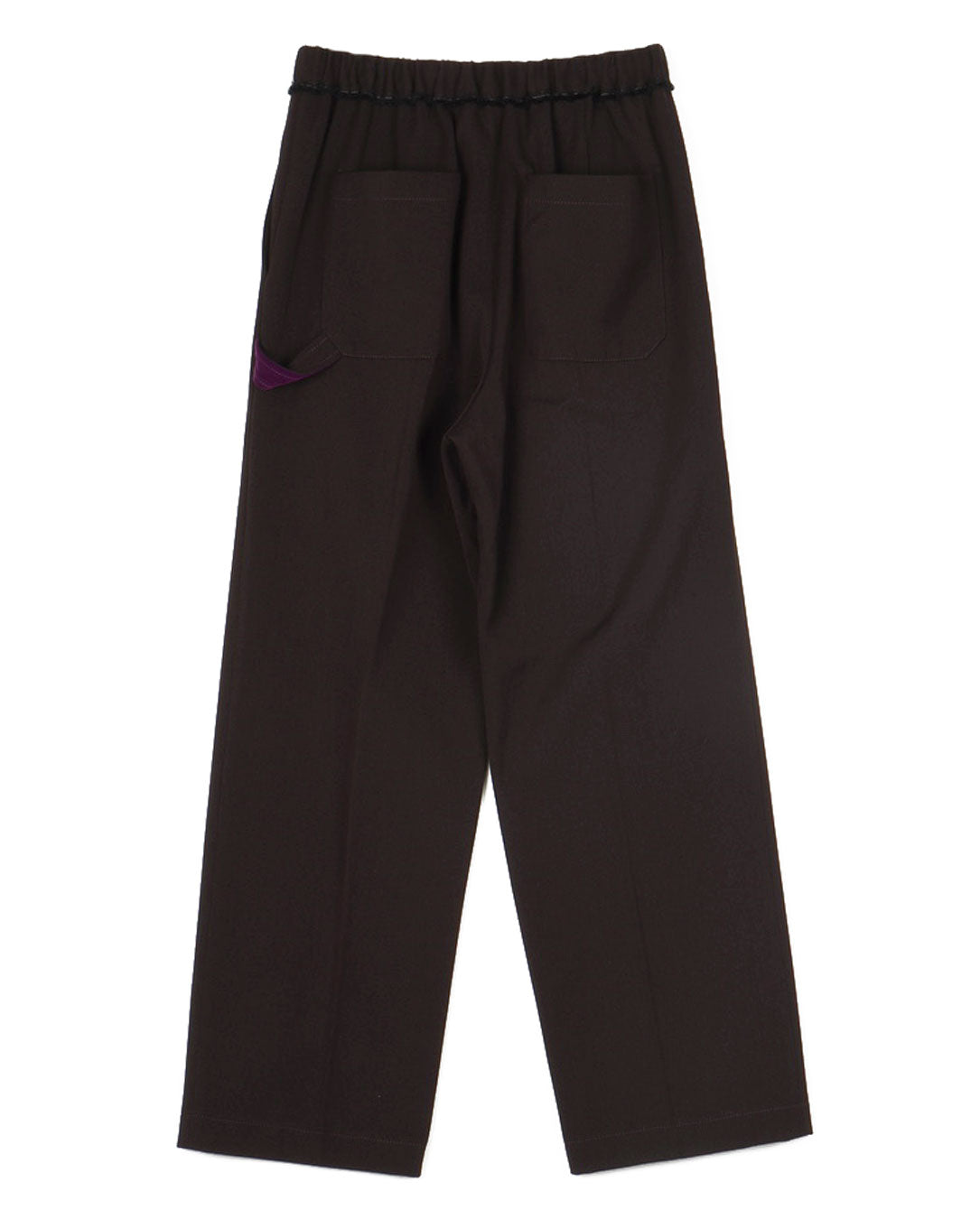 Wool Cotton Twill Pants brown