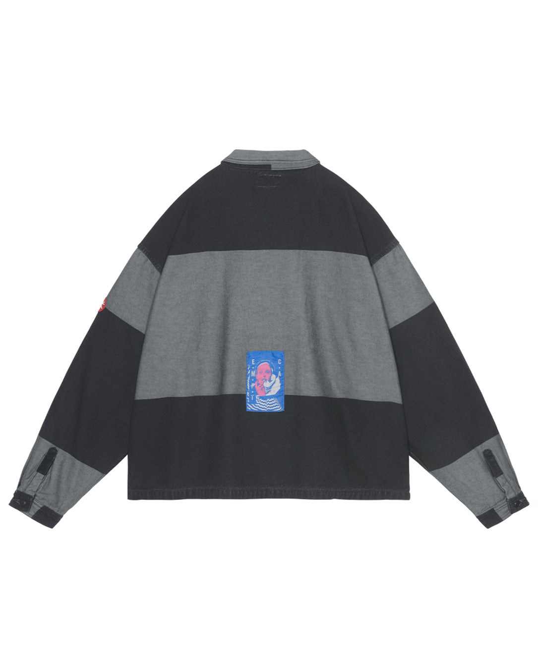 Overdye Stripe Short Shirt Jacket