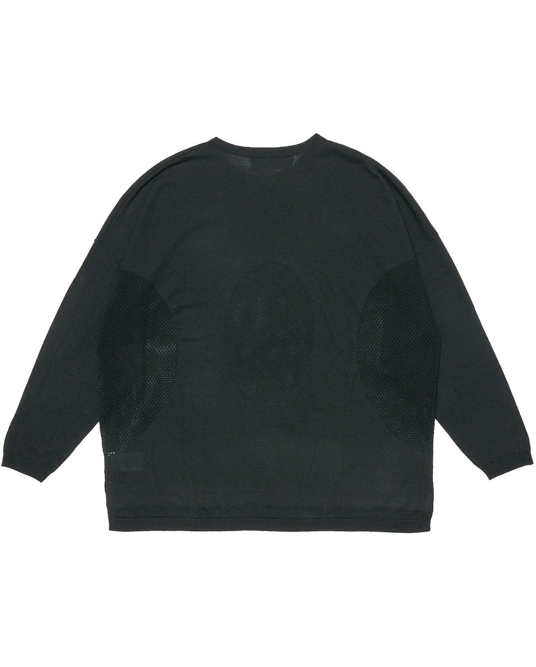 Ventilation Mesh Crew Sweater black