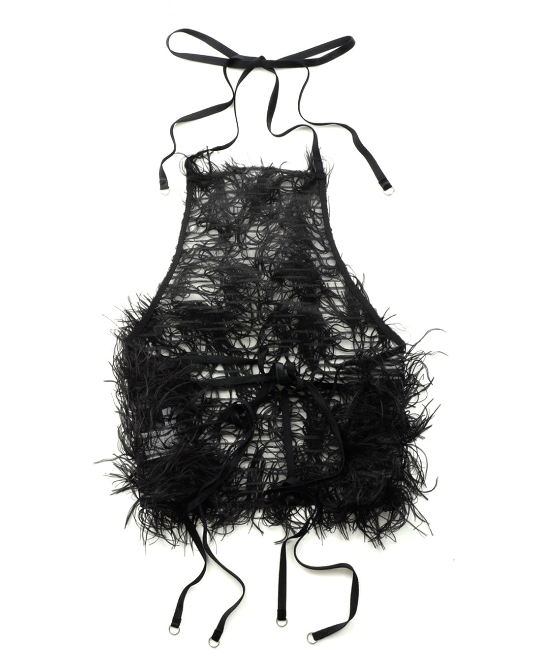 Feather Halter Neck black