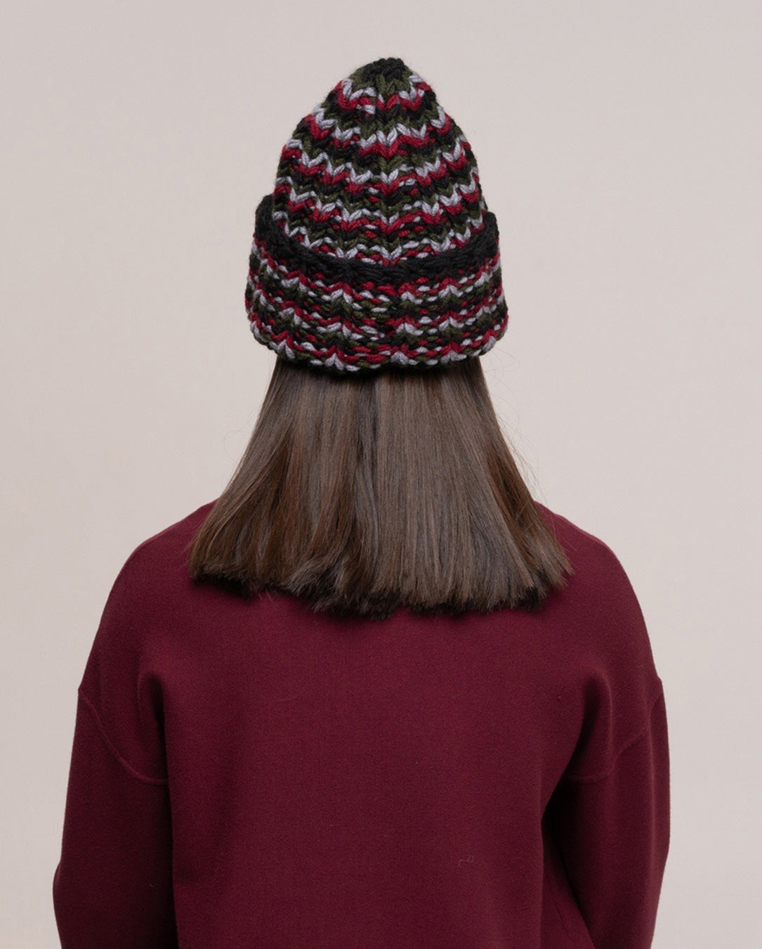 2562 Multi-Border Beanie black