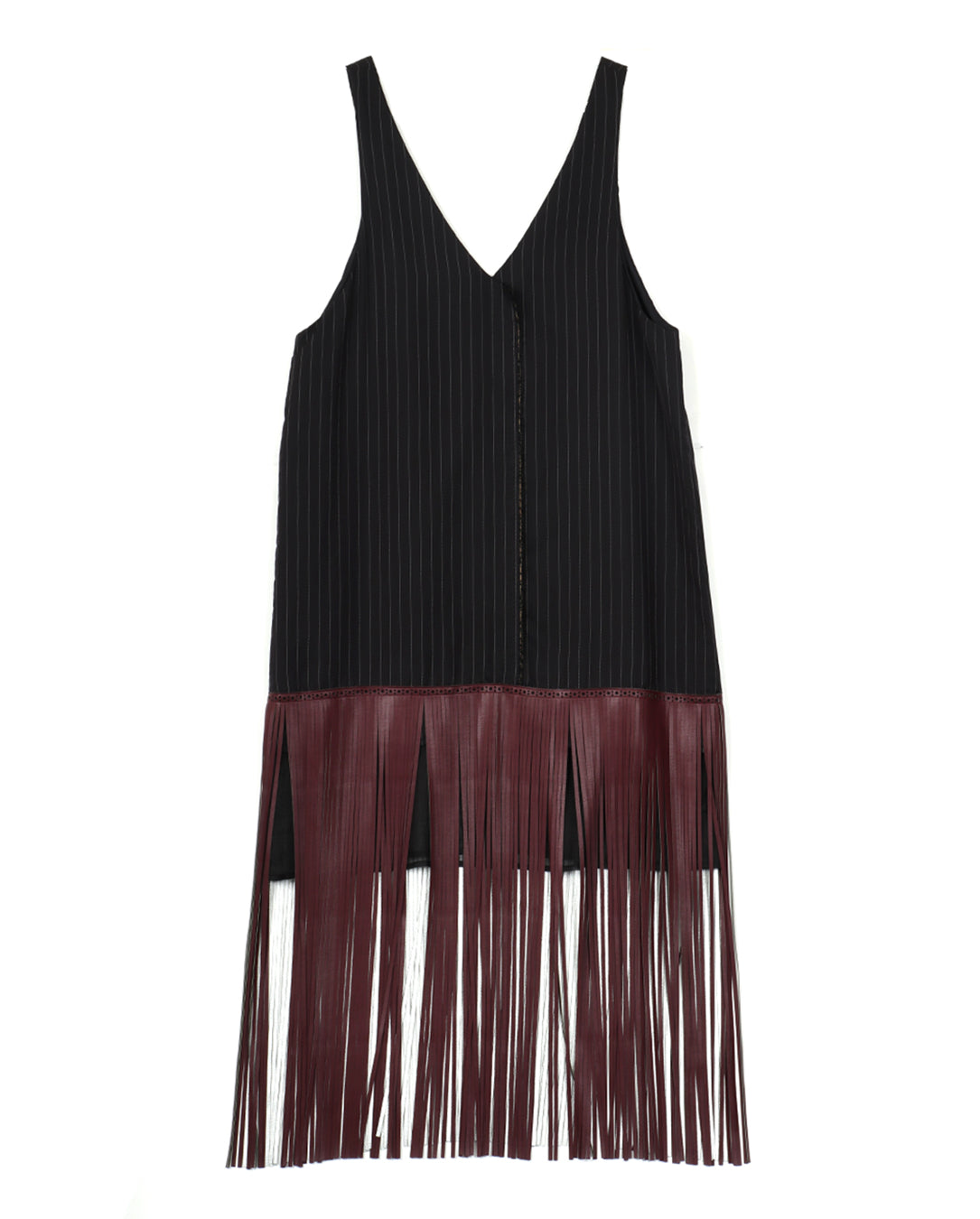 Cupra Stripe Fringe Dress navy