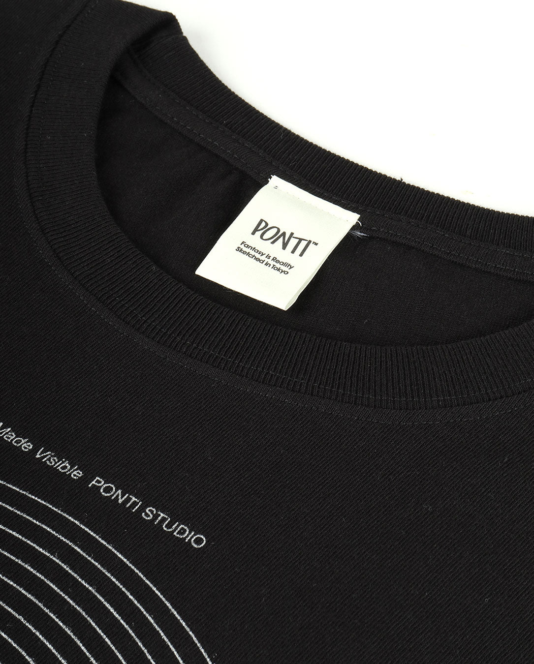 Magic,Made Visible Cut Off Print T-shirt black