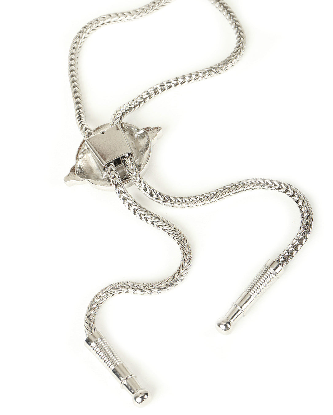 Metal Concho Loop Tie silver