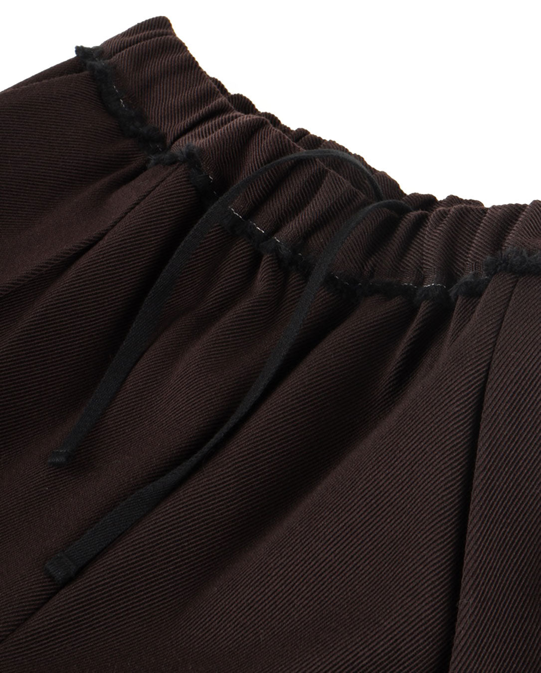 Wool Cotton Twill Pants brown