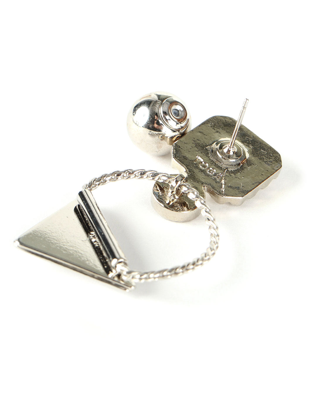 Triangle Pierced Earrings silver