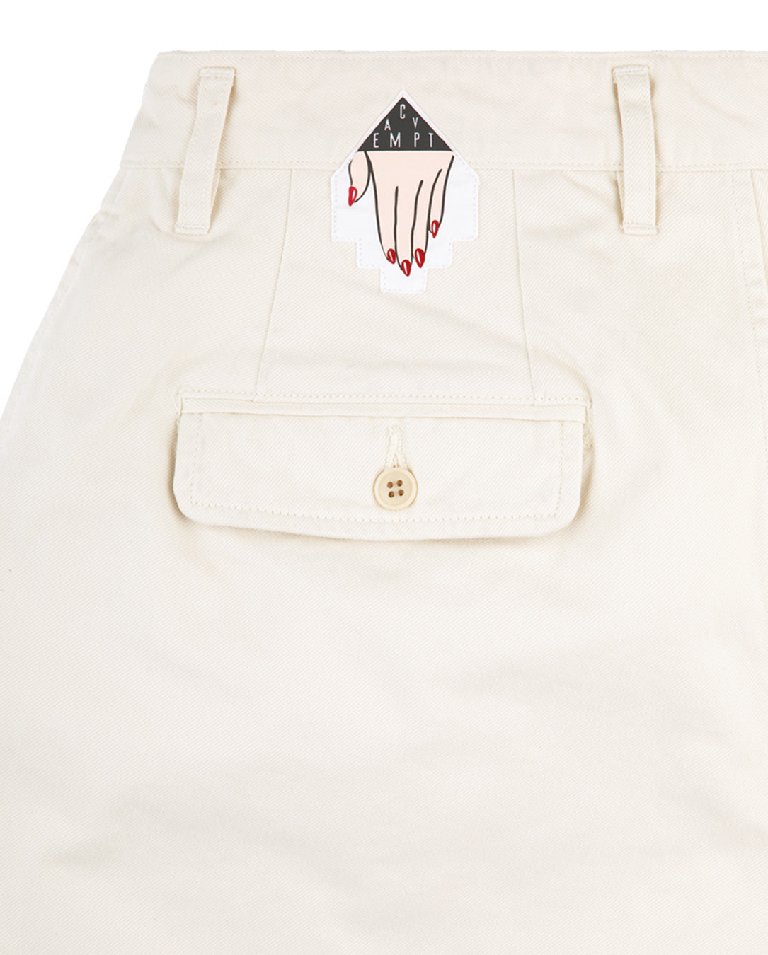 Two Tuck Shorts beige