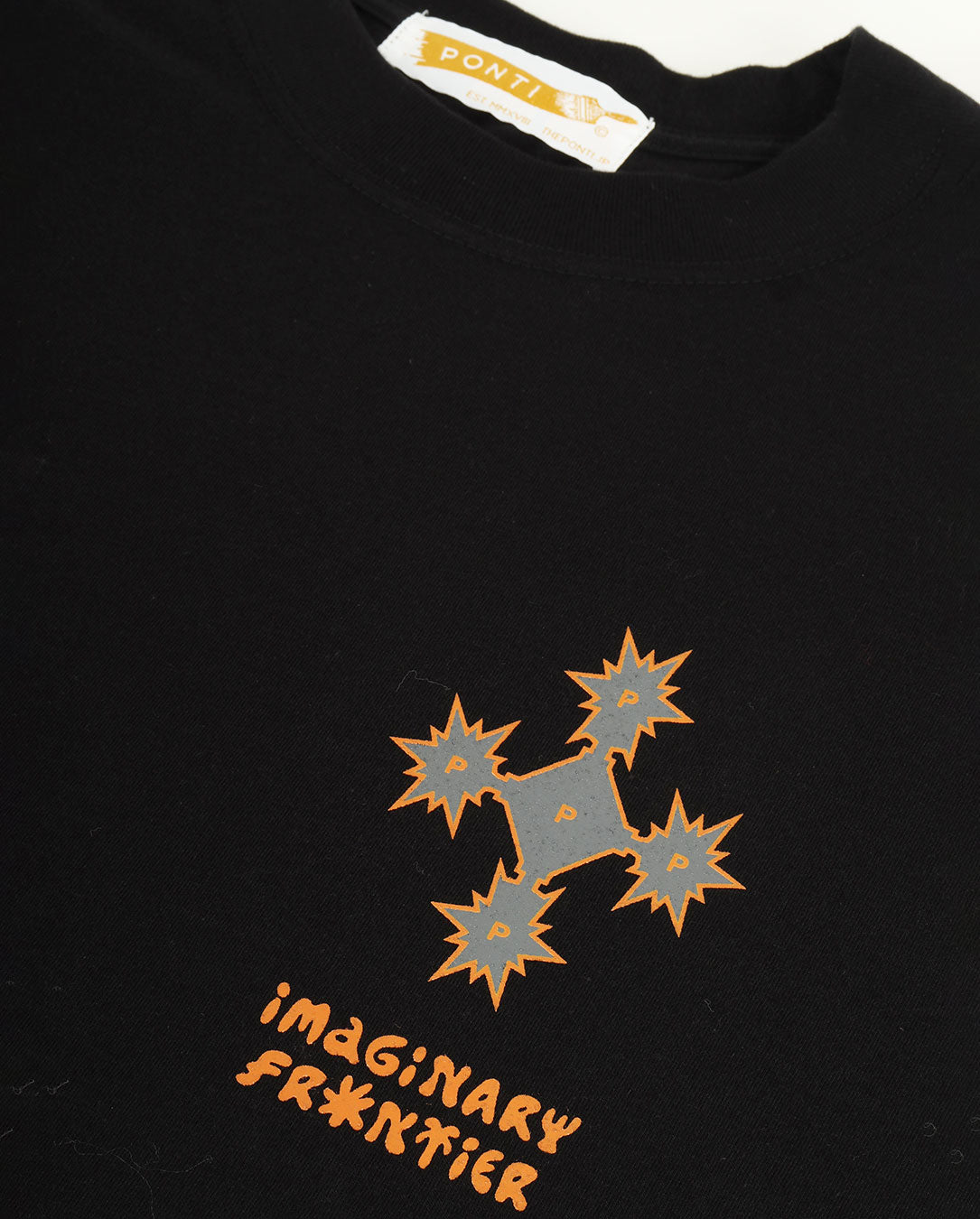 IF Print Long T-Shirt black