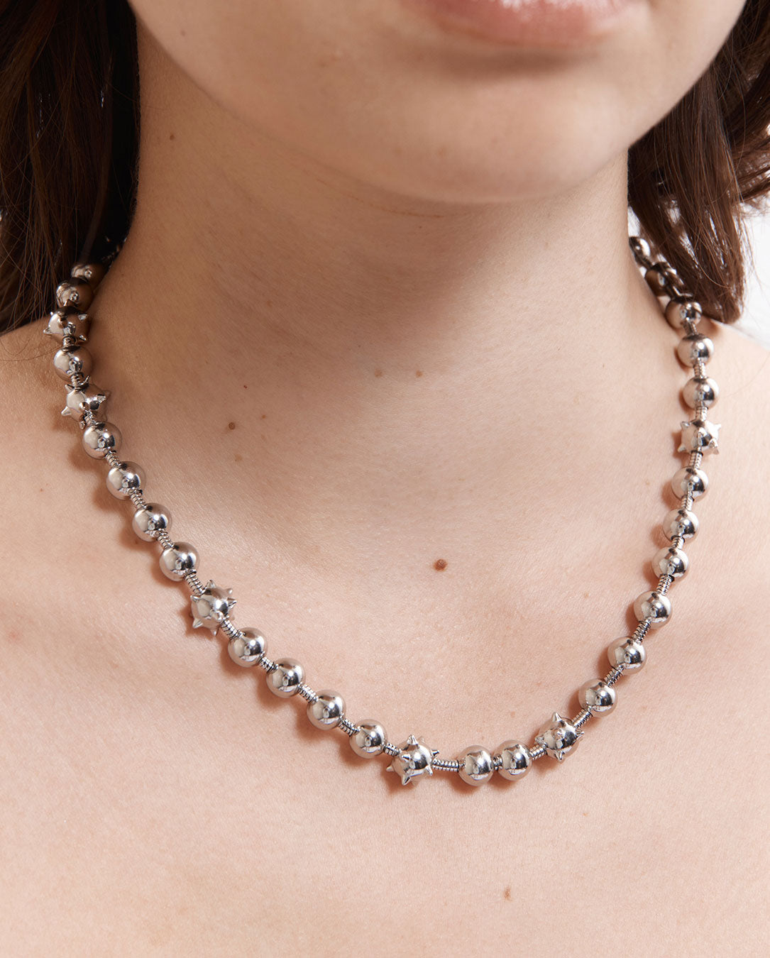 Two Mil Celestials Orbs Ball and Chain Necklace